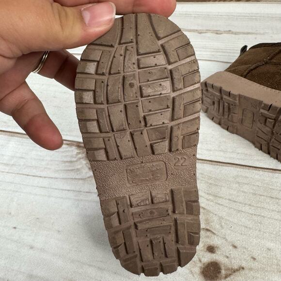 MK Matt Keely Brown Winter Boots With Soft Warm Fleece Lining Toddler Size 7 - Picture 5 of 12